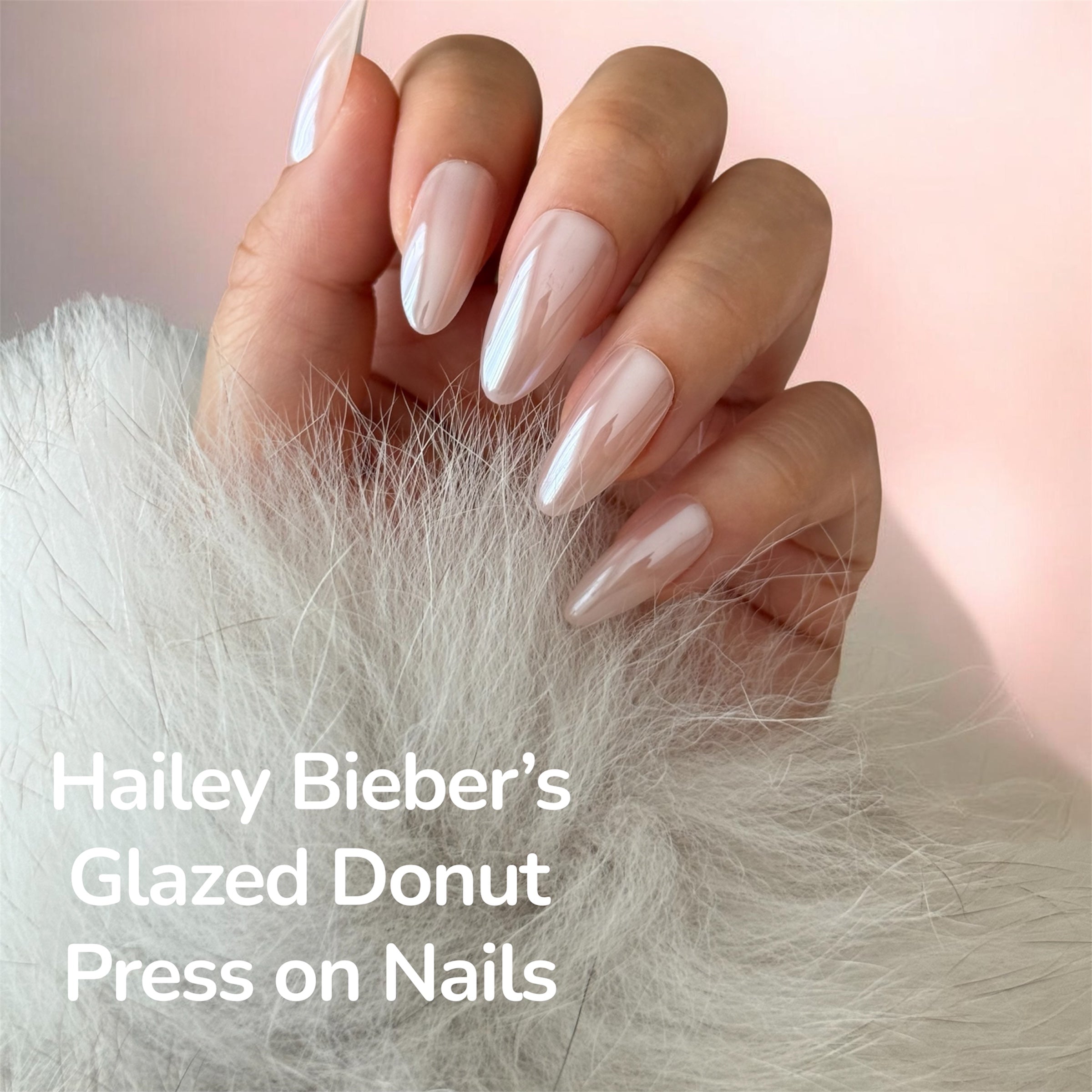 hailey bieber glazed donut nails