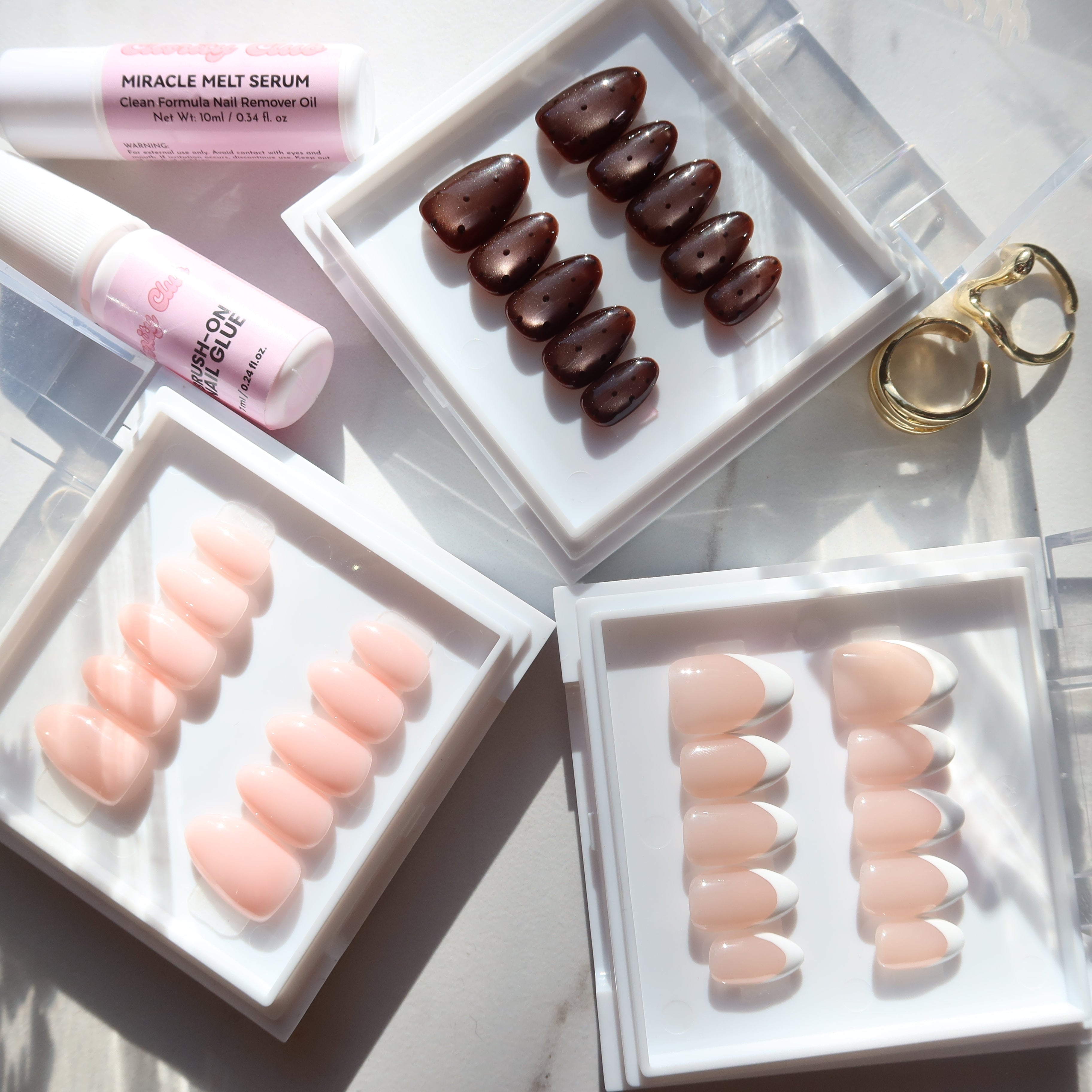 Daydreams milky pink handmade builder gel press-on nails NZ