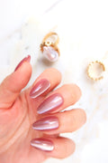 pink cat eye soft acrylic press on nails nz
