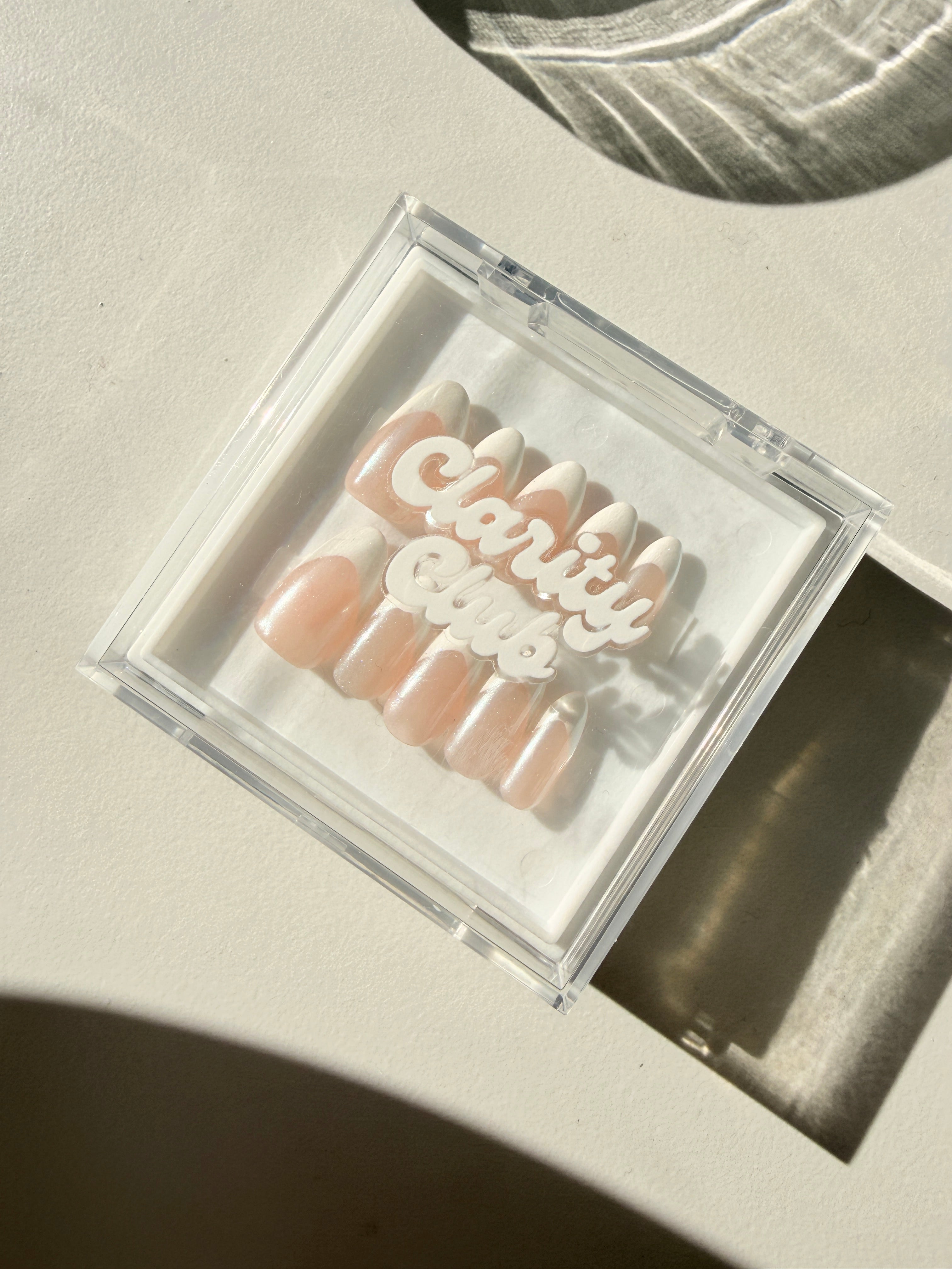 Glazed White French - White French Tip Press On Nails