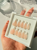 Glazed White French - White French Tip Press On Nails