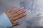 Coconut milk milky pink almond nails press on nails