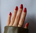 glossy red acrylic nails Australia