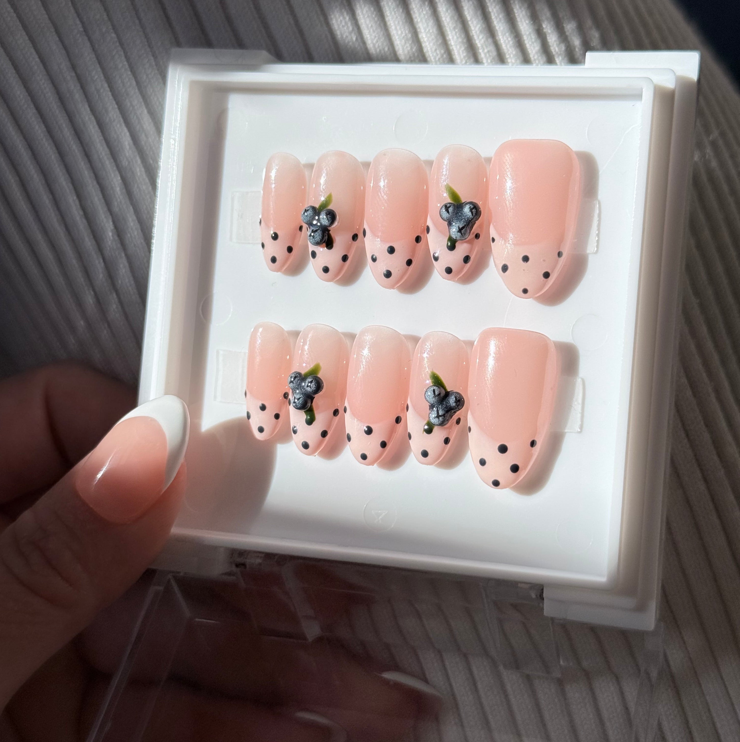 Blueberry Bliss - 3D Blueberry Press On Nails