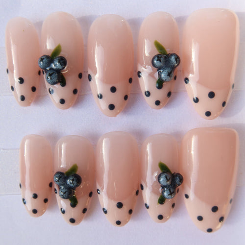Builder gel handmade press-on nails bundle close-up finish Clarity Club