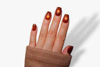 caramel cateye press on nails builder gel long lasting salon grade press on nails nz coffee nails