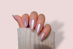 cat eye shimmering soft acrylic short almond nails australia