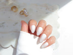 white nails white ombre nail high quality press on nails nz  long lasting