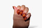 caramel cateye press on nails builder gel long lasting salon grade press on nails nz coffee nails