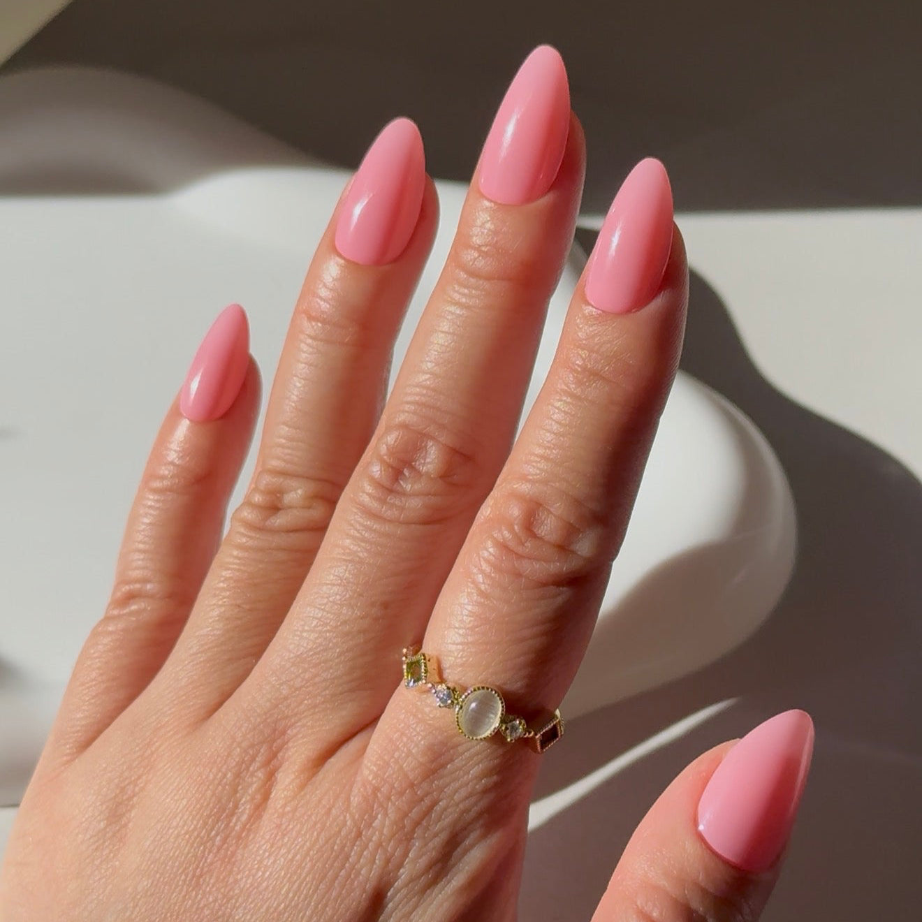 pink soft acrylic press on nails nz and australia 