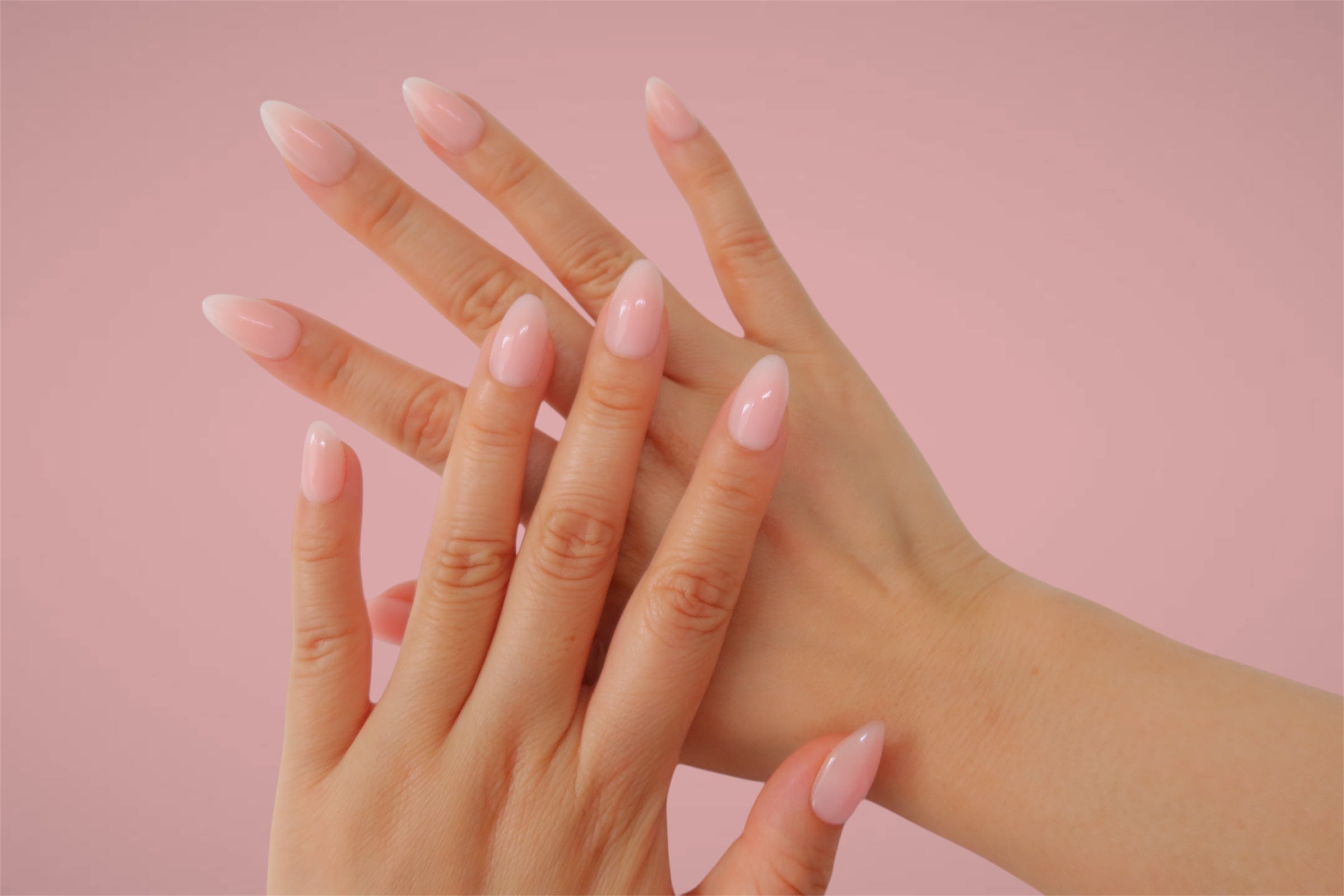 bubble bath nails builder gel milky pink neutral nails press on nails nz new zealand