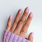 baby pink short oval soft acrylic press on nails
