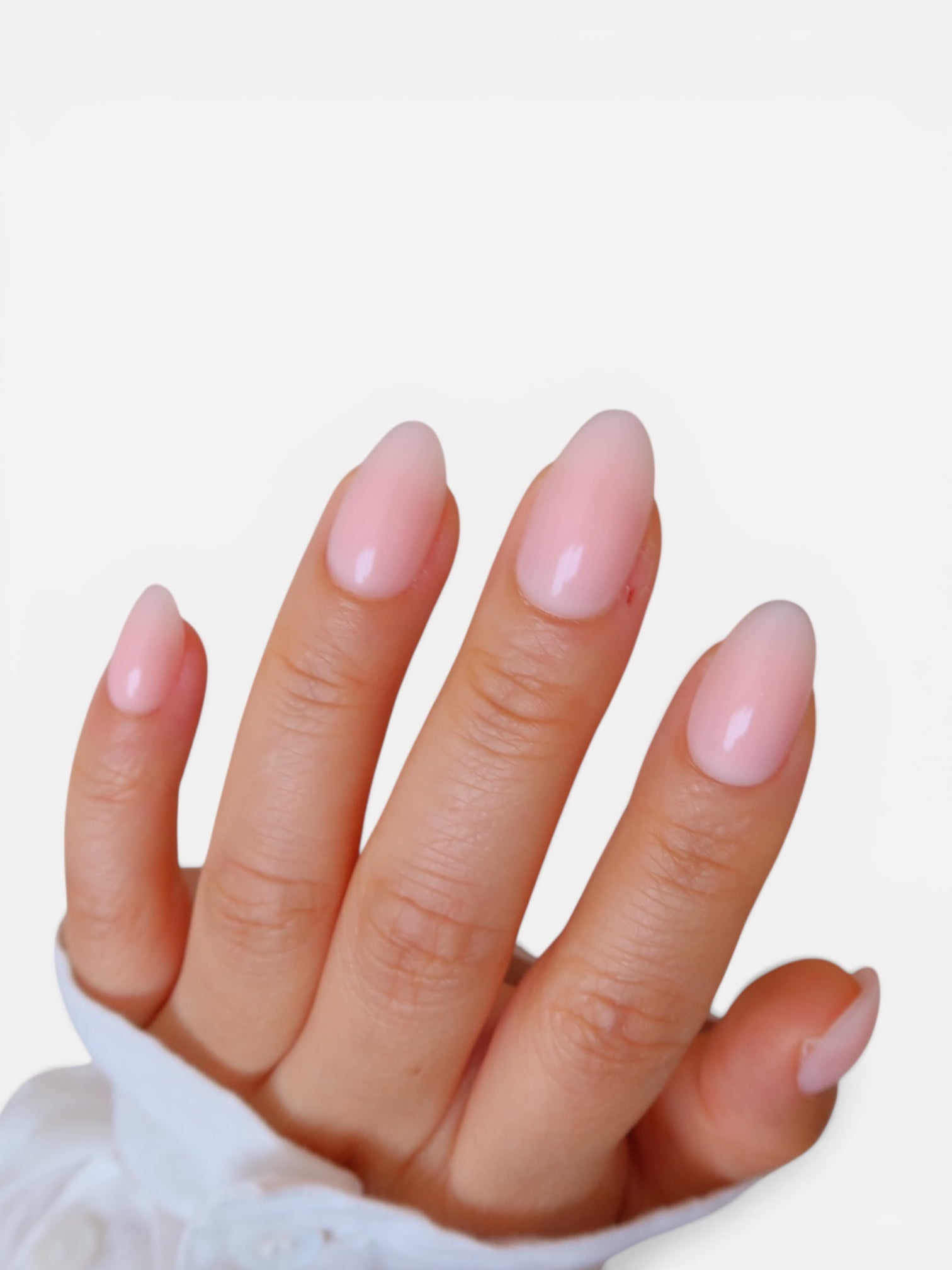 bubble bath nails builder gel milky pink neutral nails press on nails nz new zealand