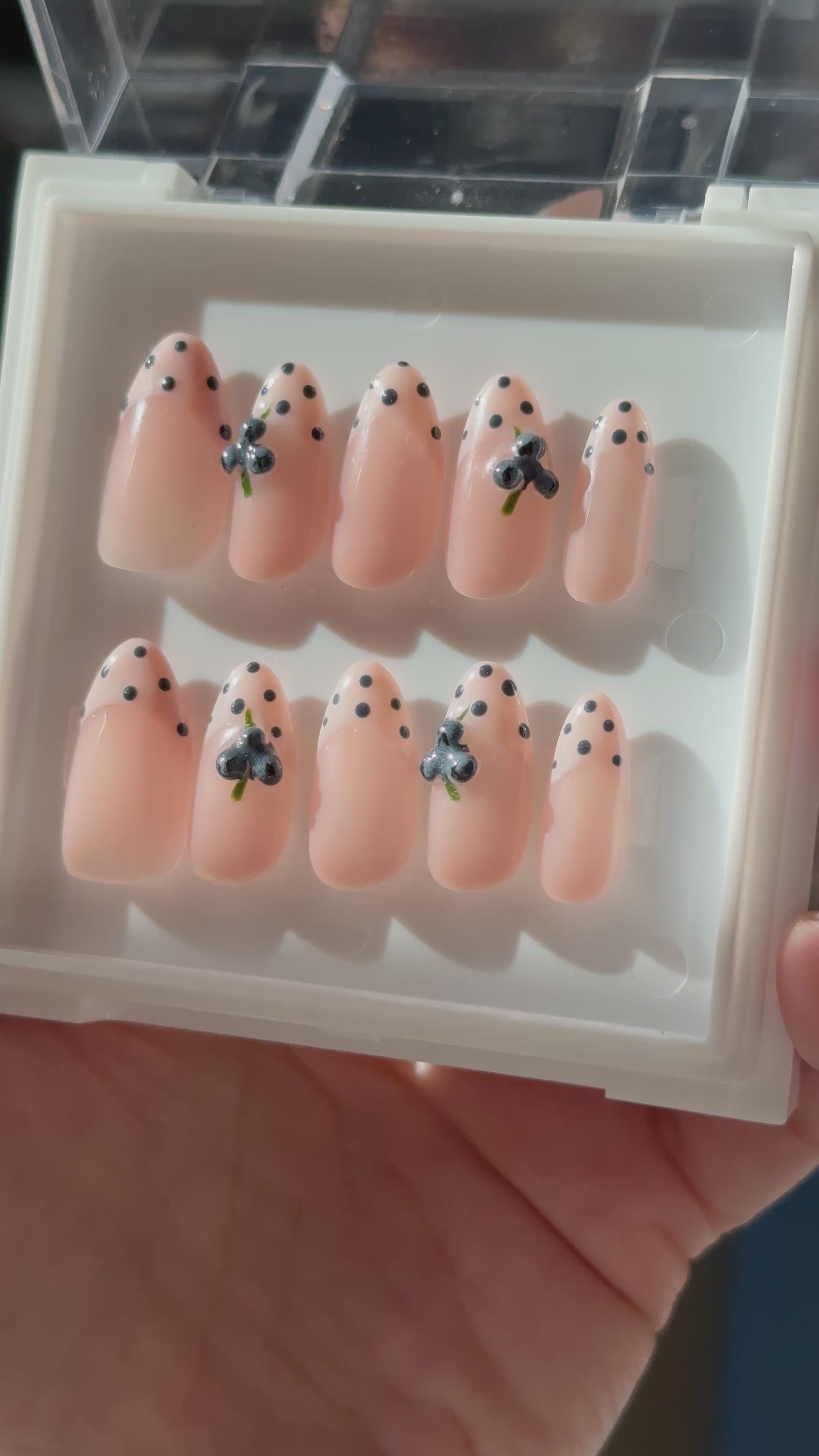 Blueberry Bliss - 3D Blueberry Press On Nails